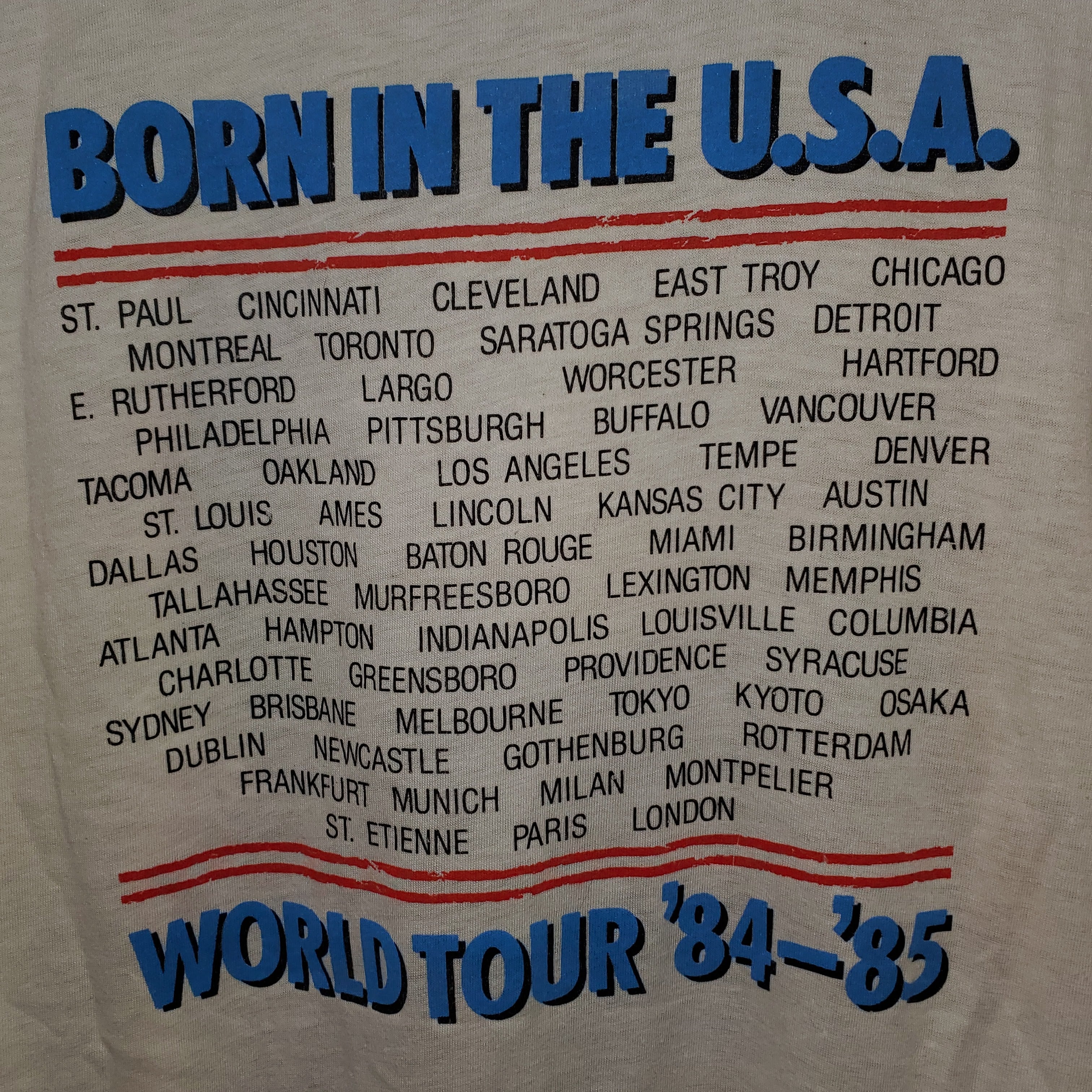 Vintage “Born in the U.S.A. World Tour ‘84-‘85” Bruce Springsteen deals