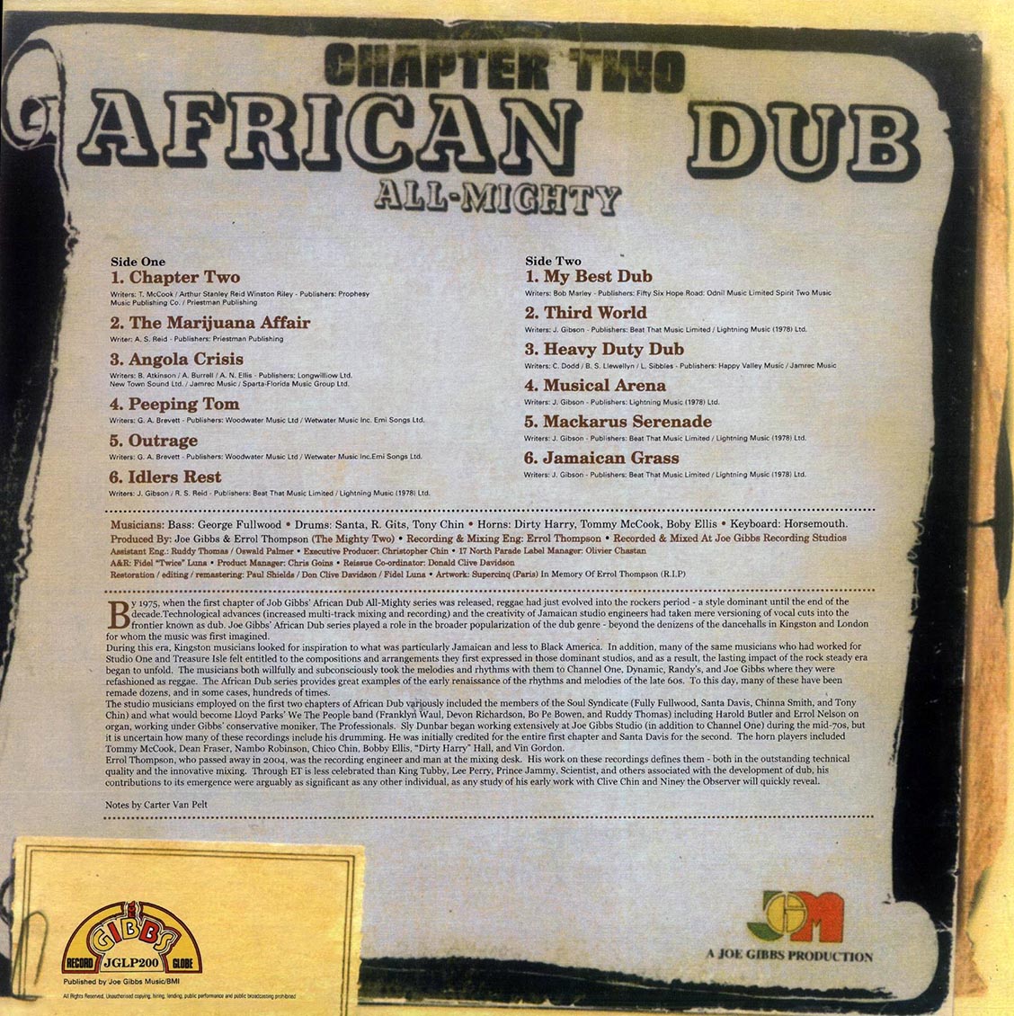 Joe Gibbs & The Professionals - African Dub All Mighty Chapter 2 | Vinyl
