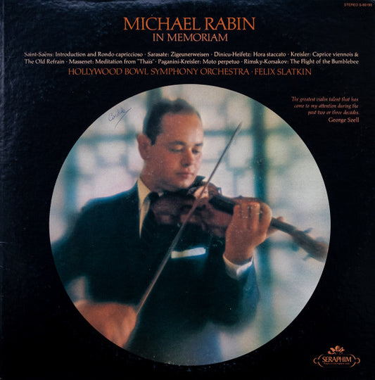 Michael Rabin, Hollywood Bowl Symphony Orchestra* · Felix Slatkin - In Memoriam | Pre-Owned Vinyl