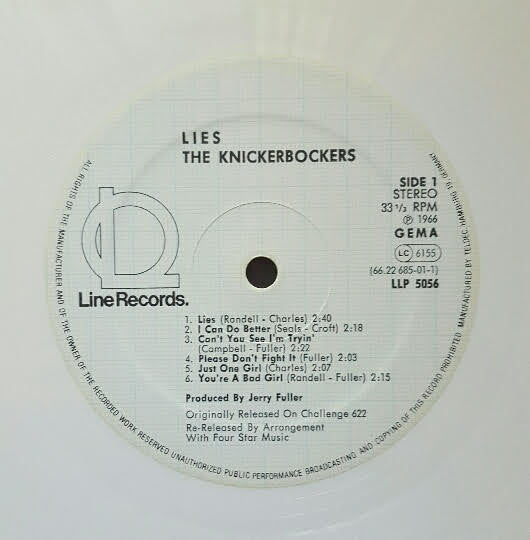 The Fabulous Knickerbockers – Lies | Pre-Owned Vinyl