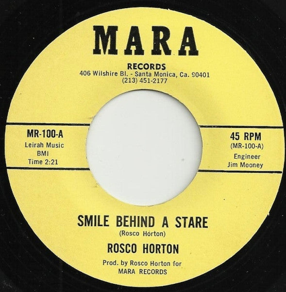 Rosco Horton - Smile Behind A Stare - 7" Single | Vinyl