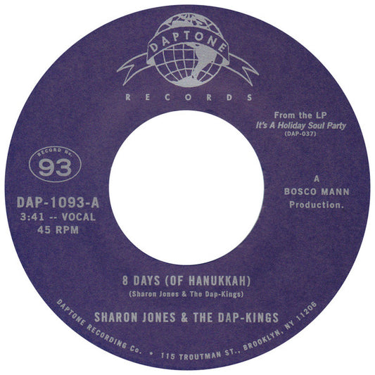 Sharon Jones & The Dap-Kings – 8 Days (Of Hanukkah) | Vinyl 7"