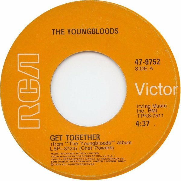 The Youngbloods - Get Together / Beautiful - 7" | Vintage Vinyl